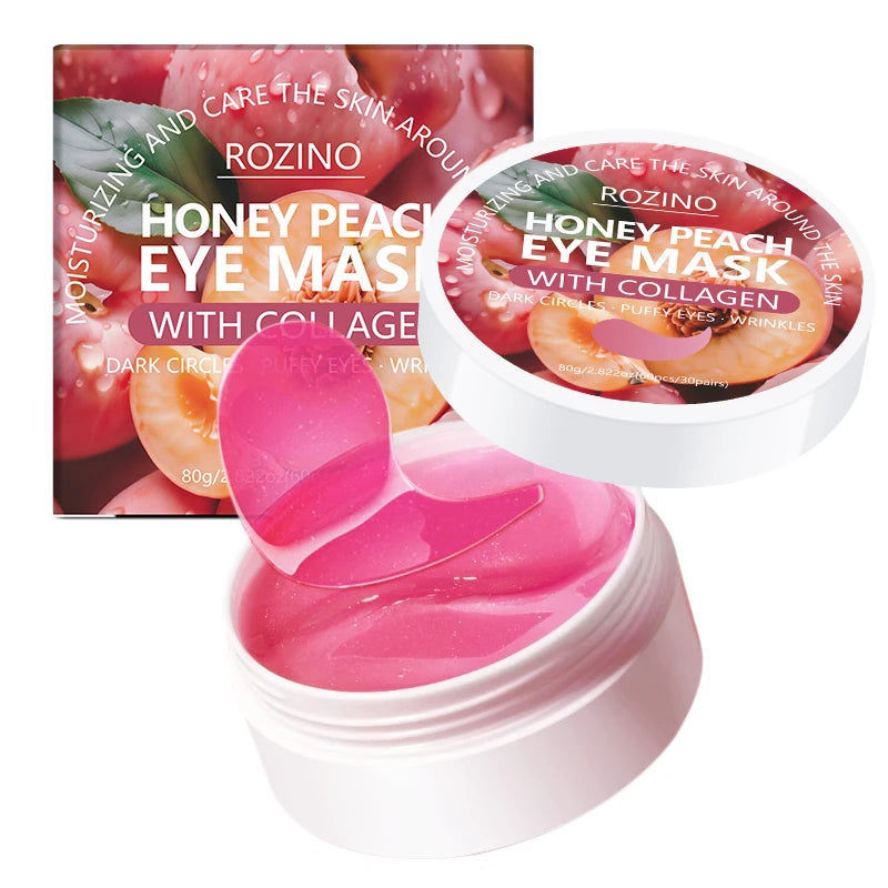 ROZINO 60-Pc Honey Peach Collagen Under-Eye Gel Masks