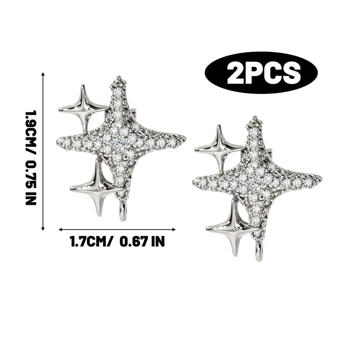Glitter Star Earphone Clip Charm | Y2K Headphone Decoration