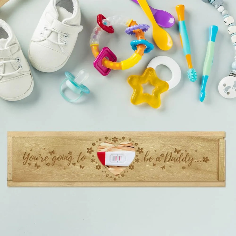 Wooden Pregnancy Test Keepsake Box | Announcement Gift