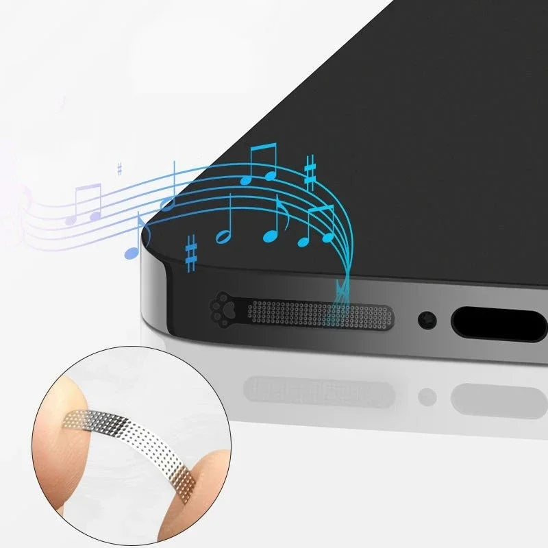 Phone Speaker Dustproof Metal Mesh Stickers 4-Pack