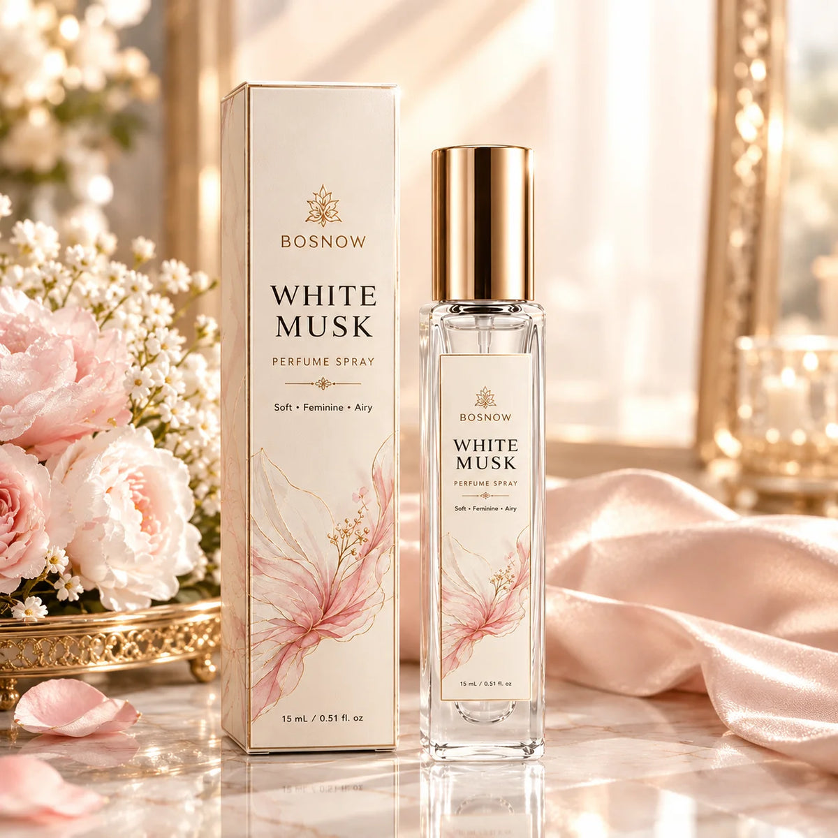 Bosnow White Musk Eau de Toilette 15ml – Women's Spray