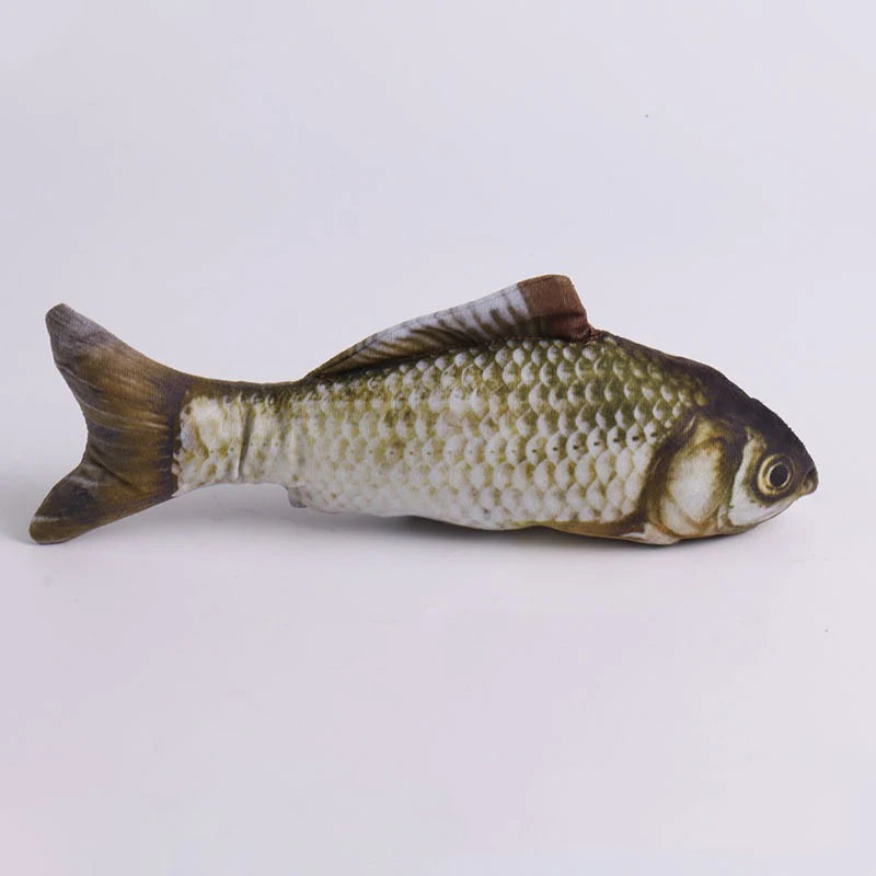 Catnip Plush Fish Toy – Soft Linen Chew Toy for Cats