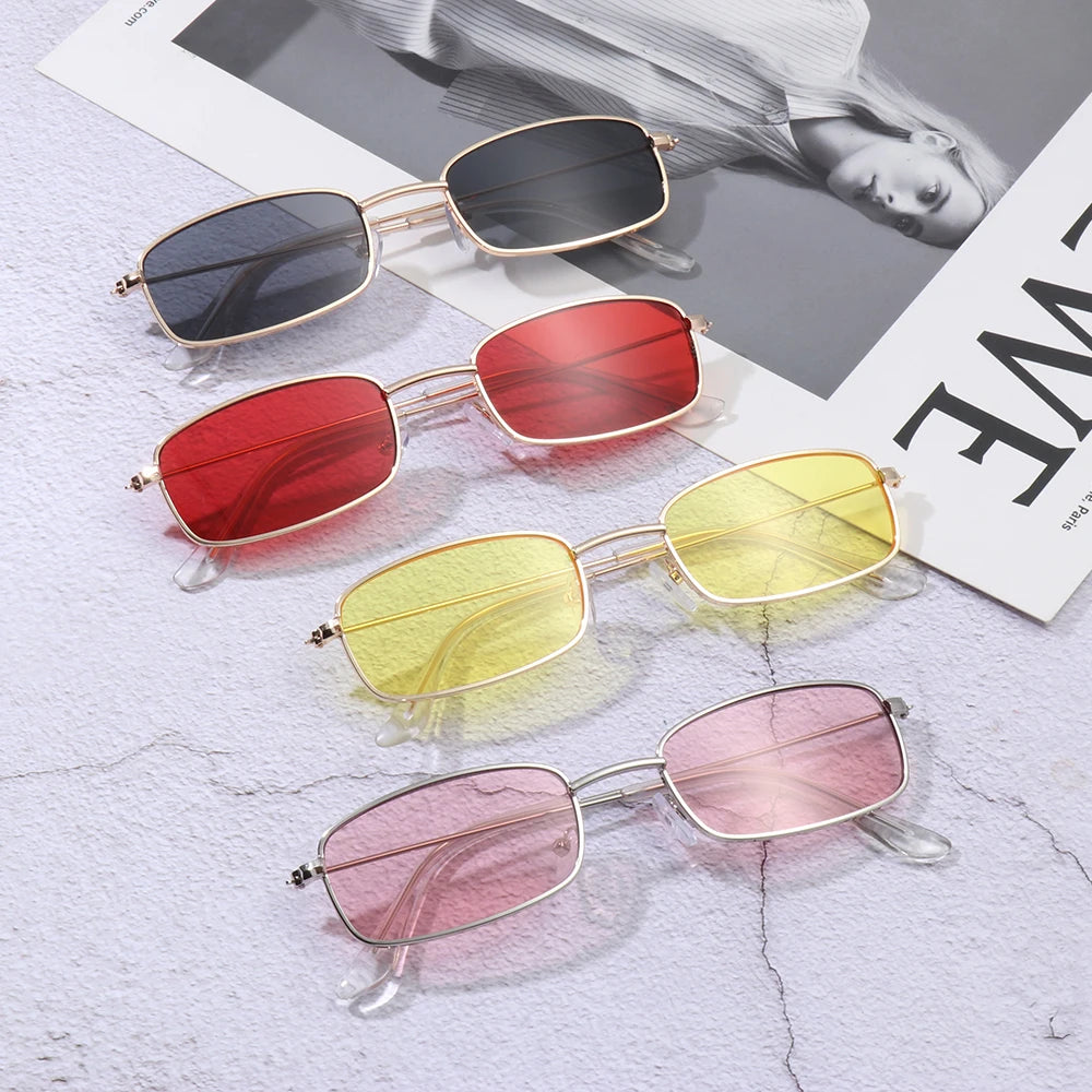 Women's Vintage Small Oval Metal Sunglasses UV400