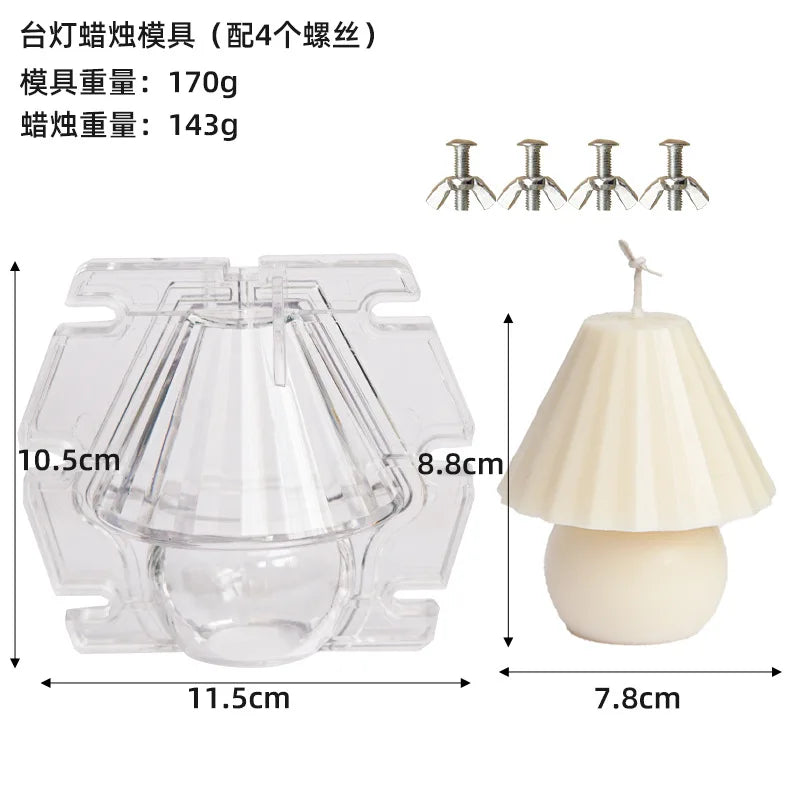 3D Geometric Lamp Candle Mold – DIY Acrylic Mold Kit