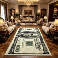 Dollar Money Print Area Rug | Non-Slip Stain Resistant Floor Mat