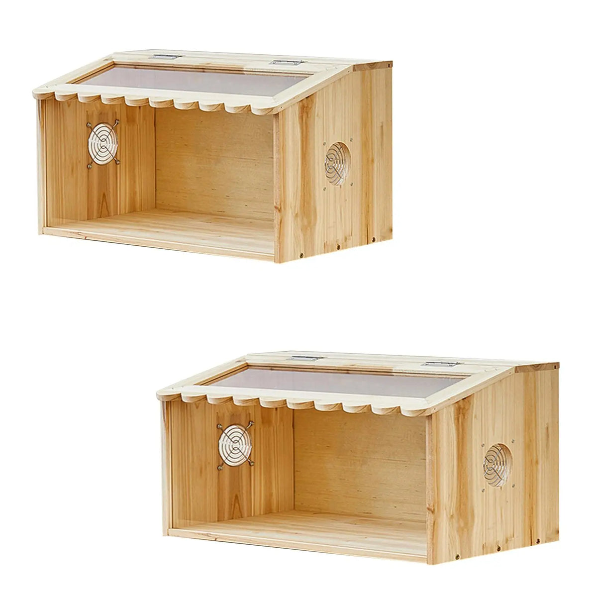 Wooden Brooder Box – Acrylic Panoramic View for Chicks & Pets