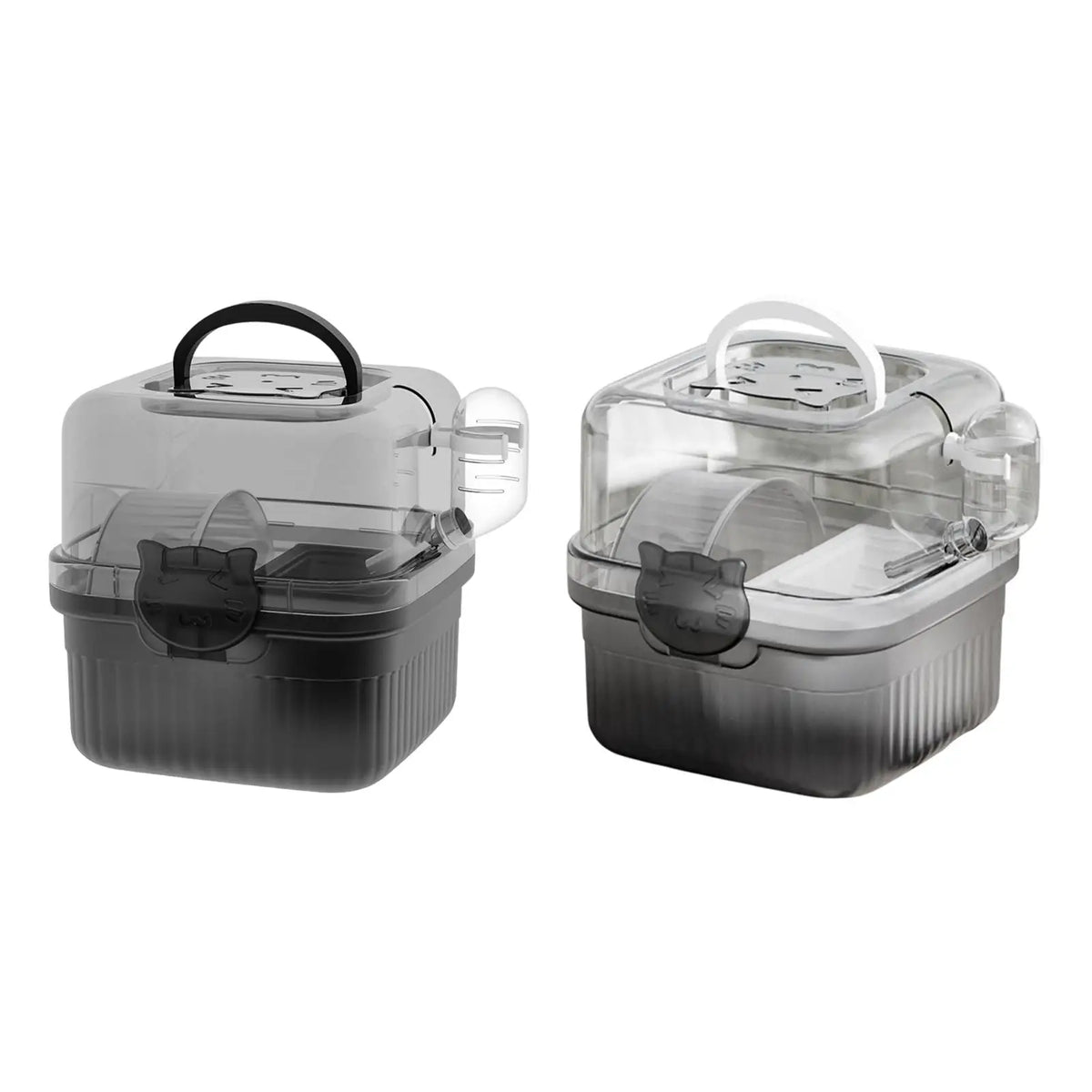 Portable Hamster Carrier Cage with Water Bottle & Wheel