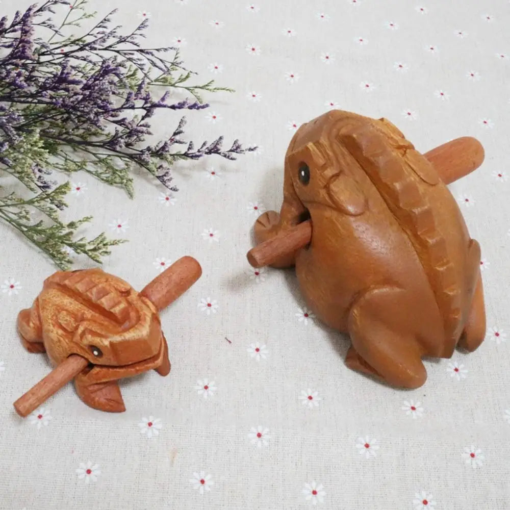 Wooden Frog Guiro Rasp – Handcrafted Percussion Instrument & Decor