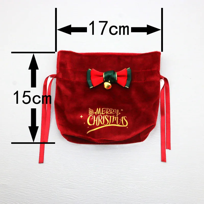 Christmas Apple Gift Bag 15x17cm | Festive Holiday Packaging