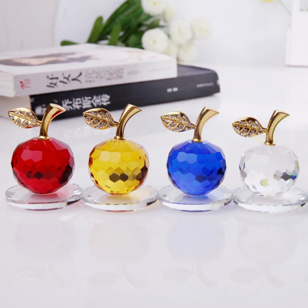 3D Crystal Apple Ornament – Home Décor & Gift Figurine