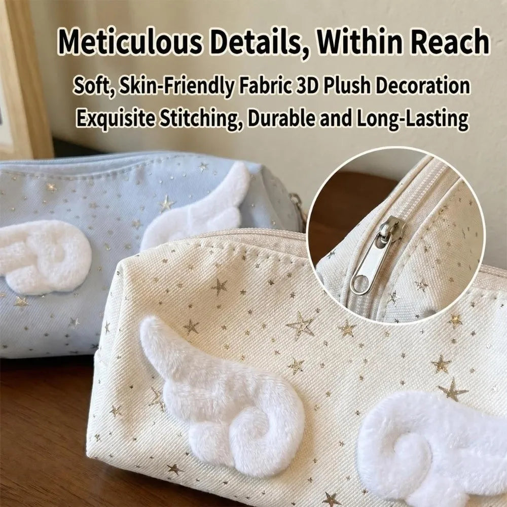 Angel Wing Star Pencil Case – Large Capacity Pouch