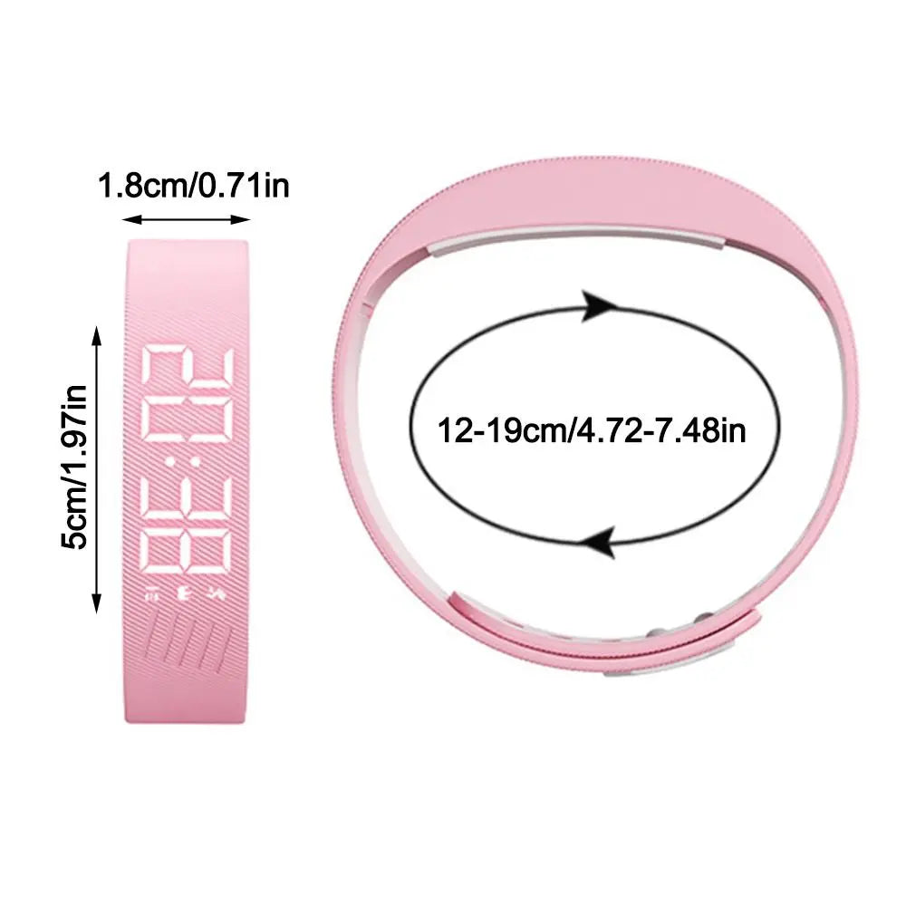 Vibrating Alarm Wristband – LED Clock & Sleep Tracker Watch