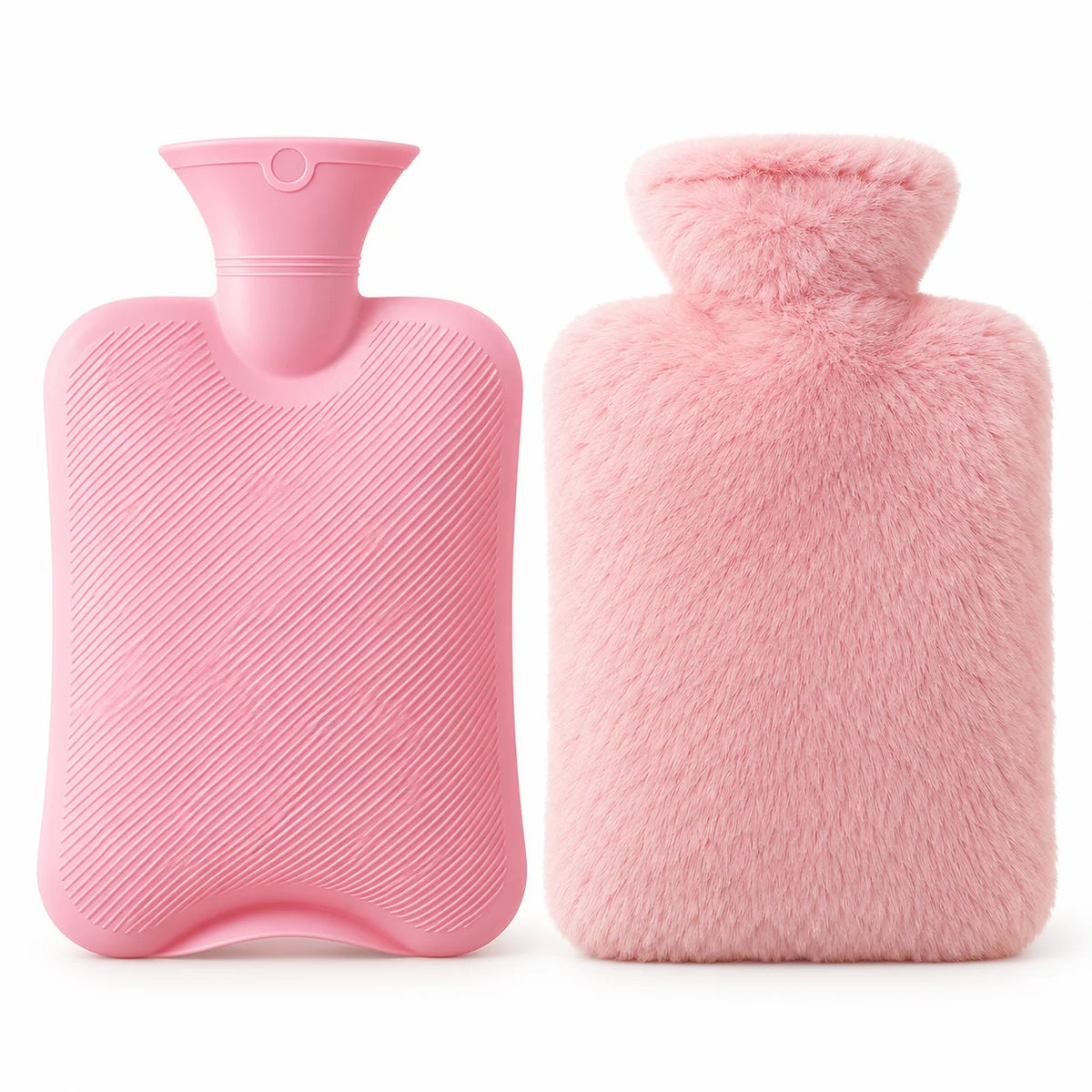 Soft Plush Hot Water Bottle with Cover – Reusable Warm Bag