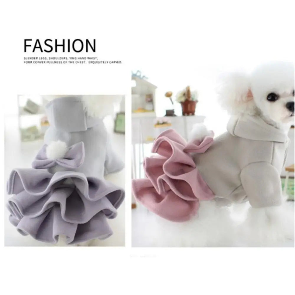 Woolen Tutu Skirt Dog Dress – Small Pet Princess Outfit