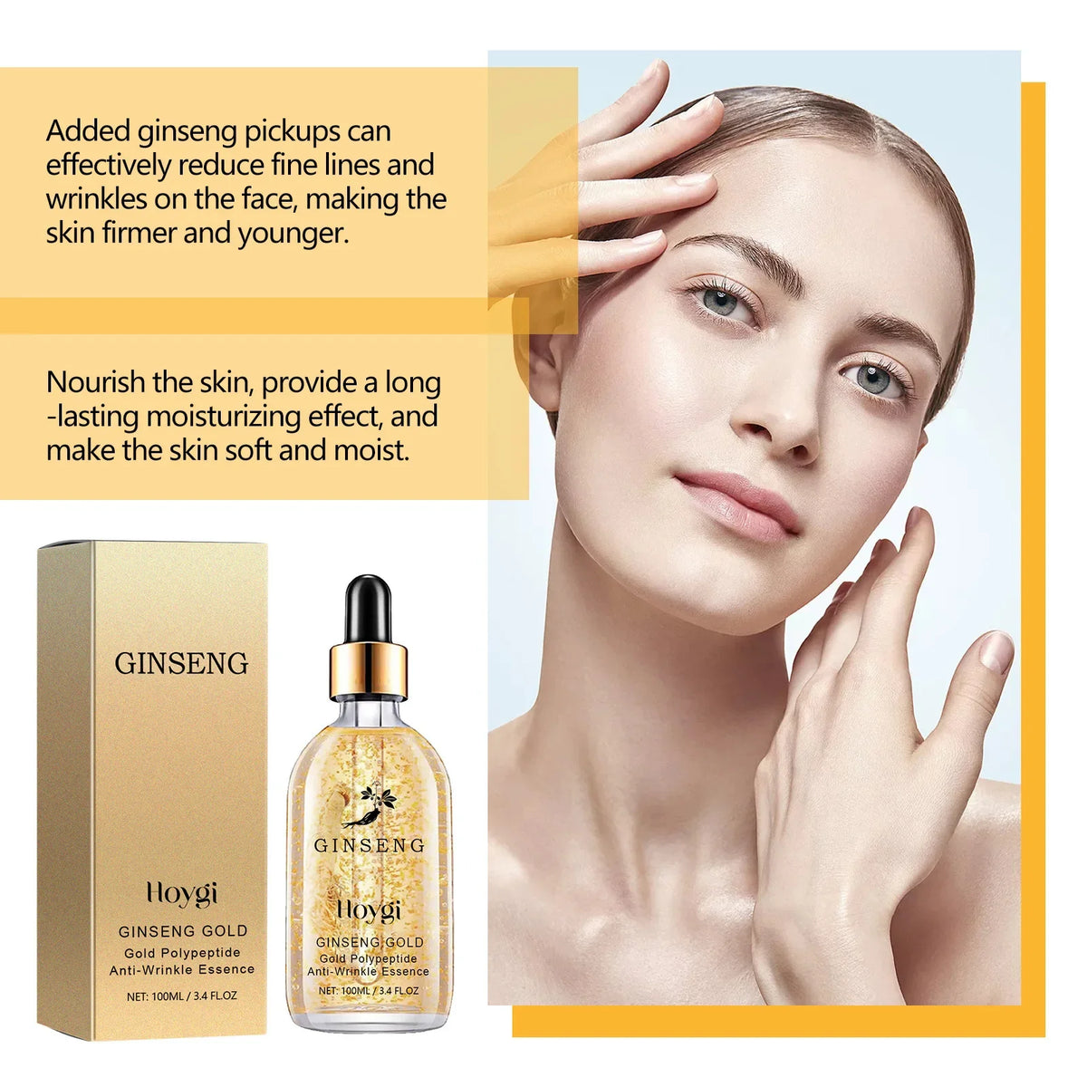 Hoygi Gold Ginseng Polypeptide Face Serum 120ml | Deep Hydration