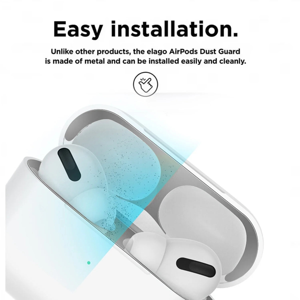 Metal Dust Cover Stickers for AirPods Pro 3 – Scratch Guard