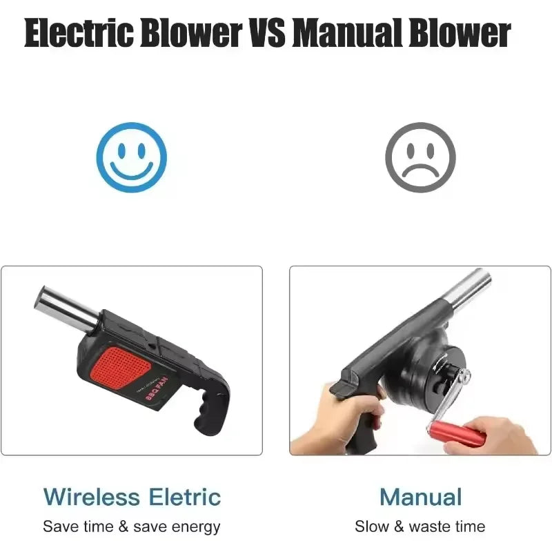 Portable Electric BBQ Blower Fan – Charcoal Fire Starter