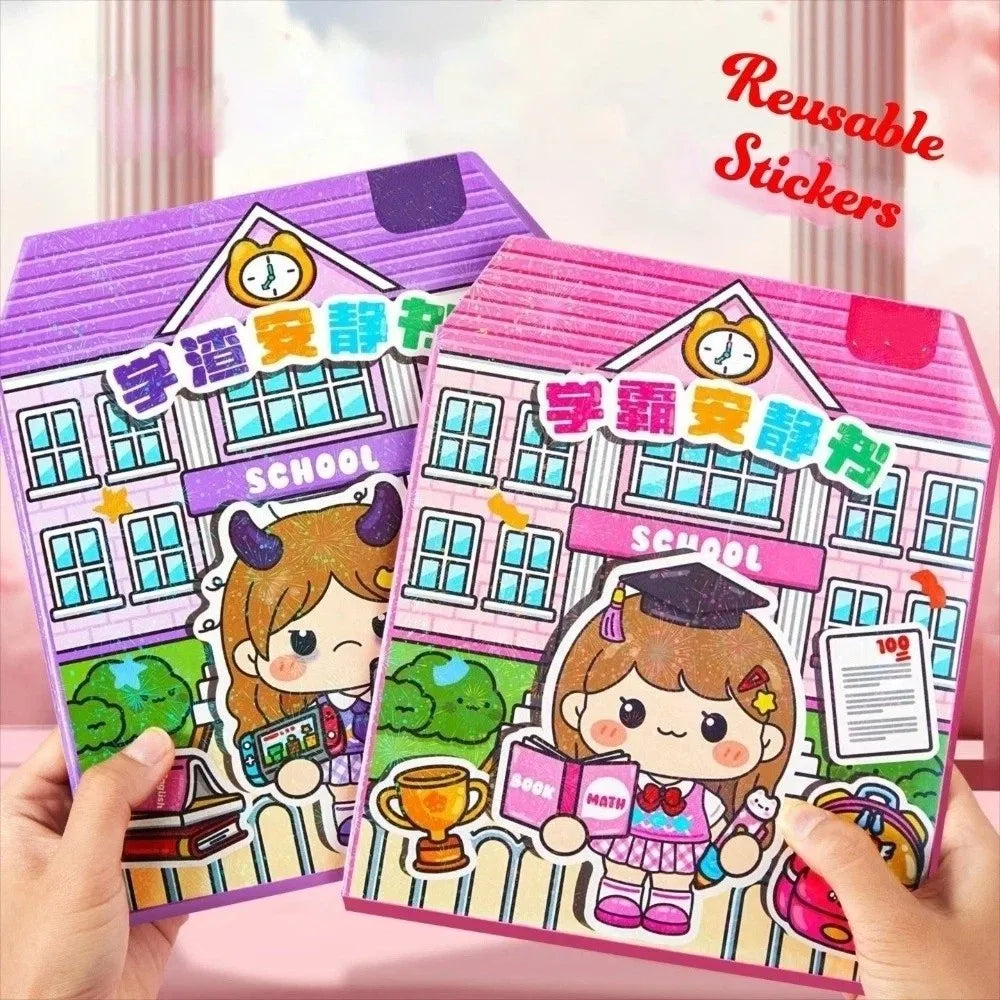 Cute 3D PET Cartoon Sticker Book – DIY Quiet Book Stickers
