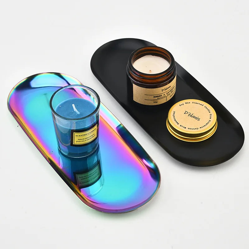 European Glass Candle Tray – Jewelry & Home Decor Organizer