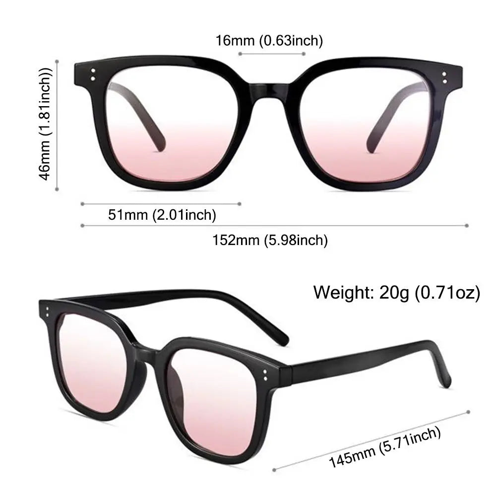 Square Gradient Blush Sunglasses UV400 – Women's Shades