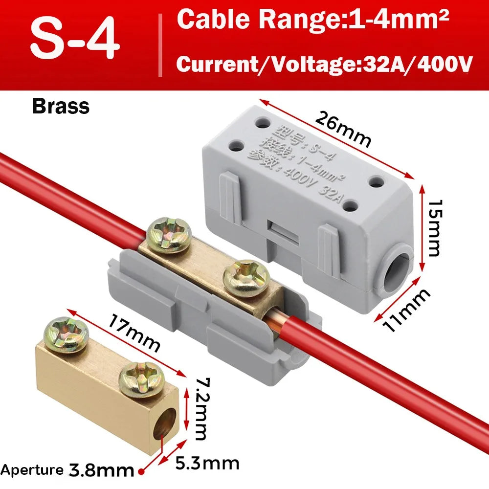 Brass Quick Wire Connector – High Power Splitter Terminal Block