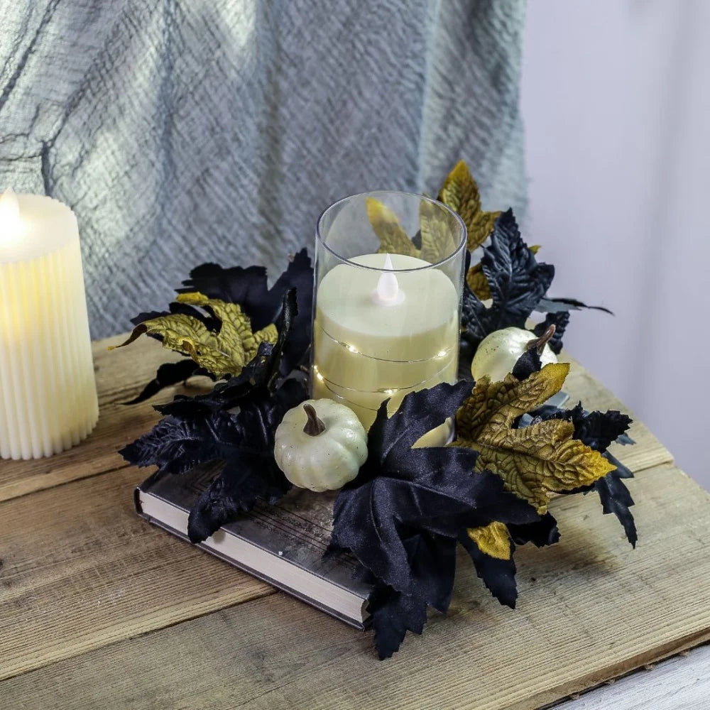 Autumn Berry Harvest Wreath – Maple Leaf & Pumpkin Décor