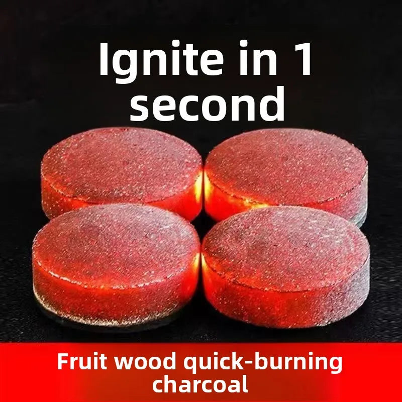 Smokeless BBQ Fruit Charcoal 33mm – Quick Ignition Tablets
