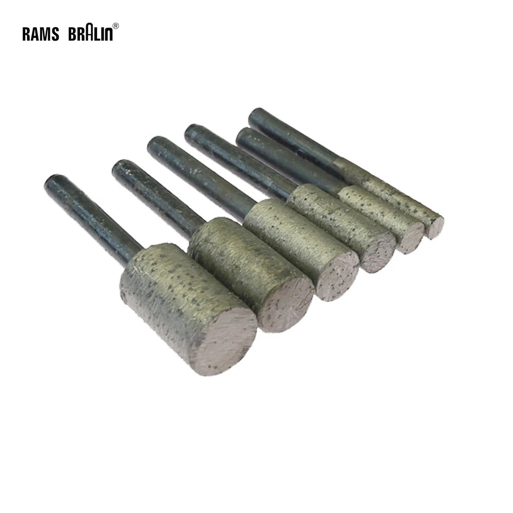 6-Piece Sintered Diamond Grinding Heads – OD 6–16mm Stone Carving