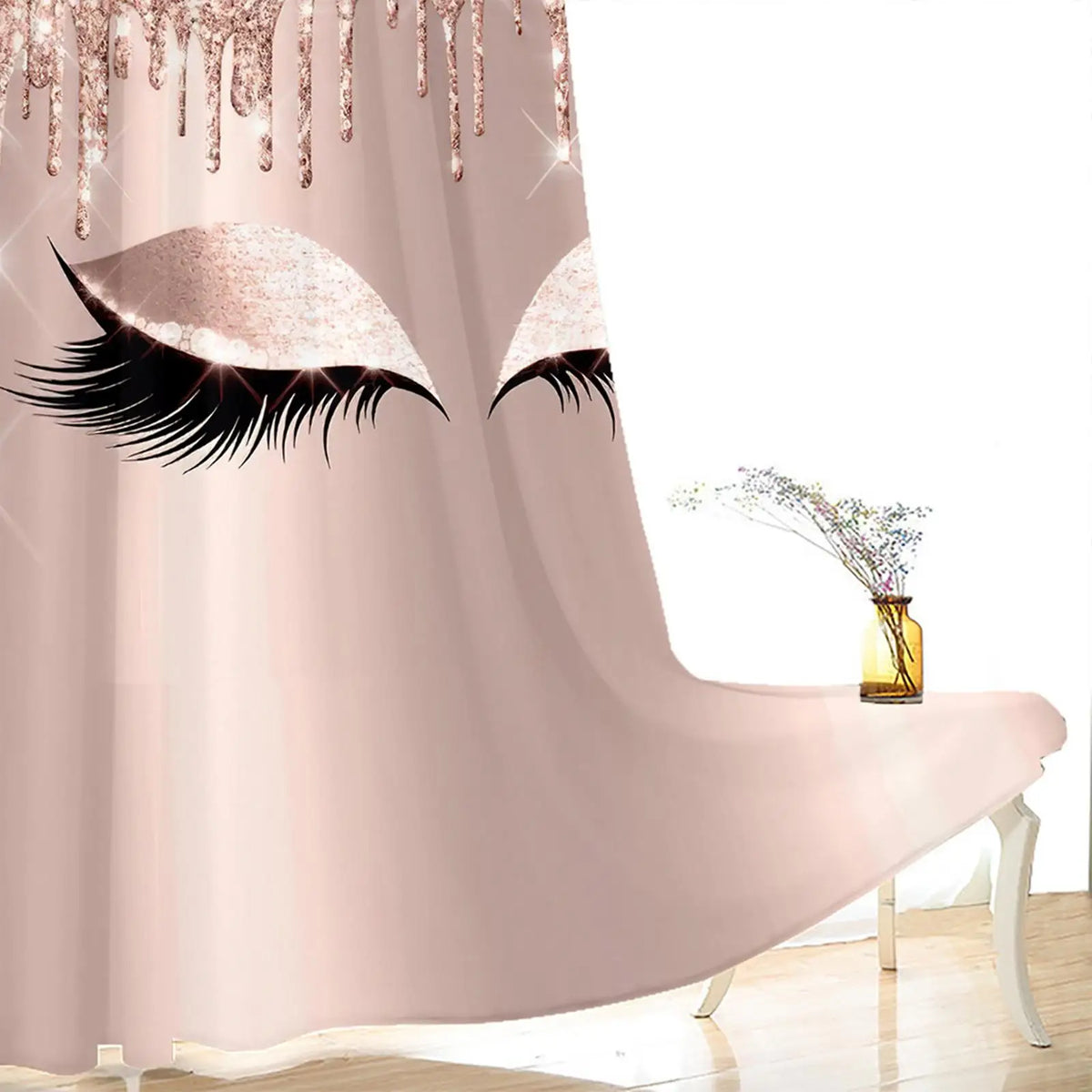Unicorn Eyelash Blackout Curtains – 2 Panel Room Darkening Set
