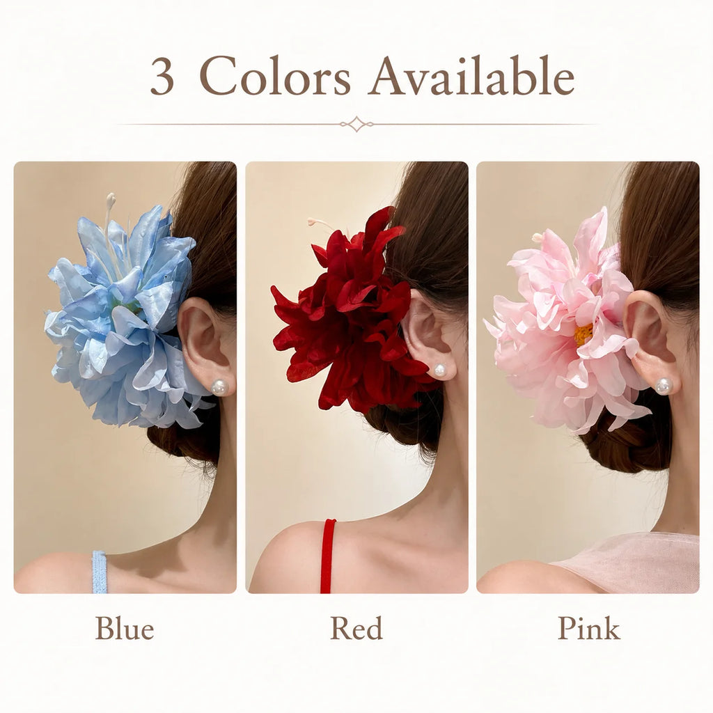 Floral Hair Clip – Vintage Cheongsam Style Women's Barrette