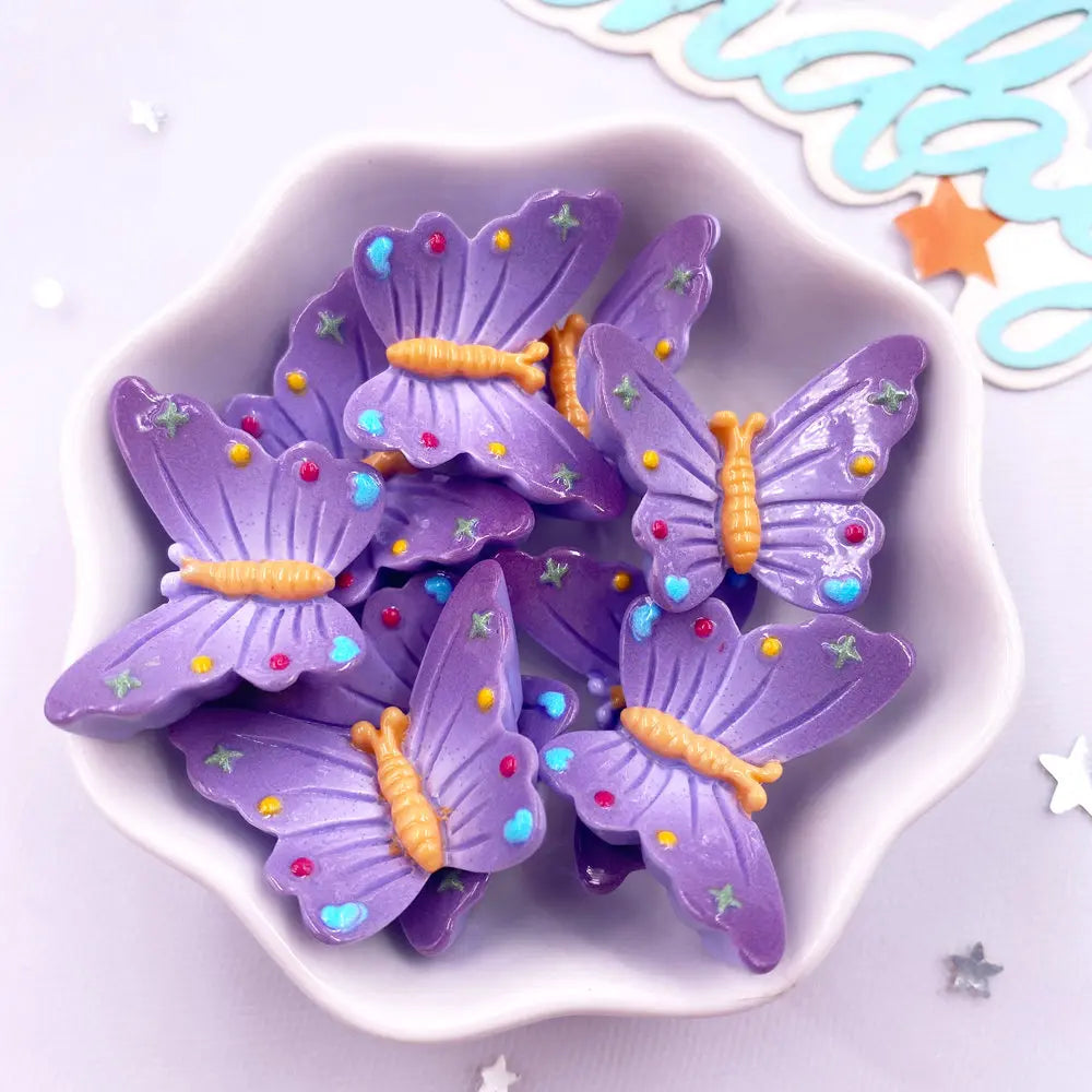 6-Piece Resin Insect Figurines – Flat Back DIY Craft Decor