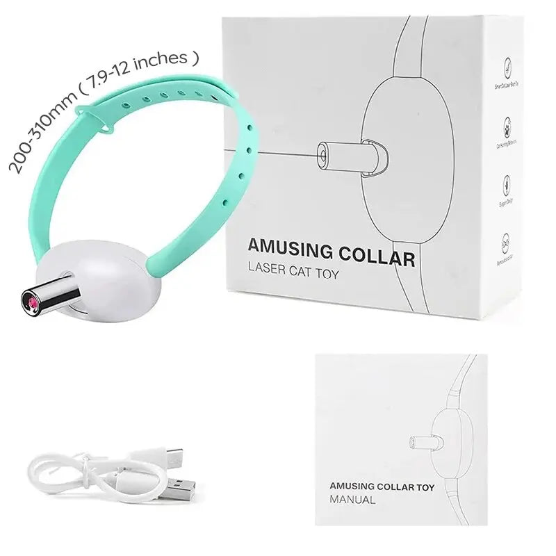 USB Rechargeable Smart Laser Collar Cat Toy – Adjustable