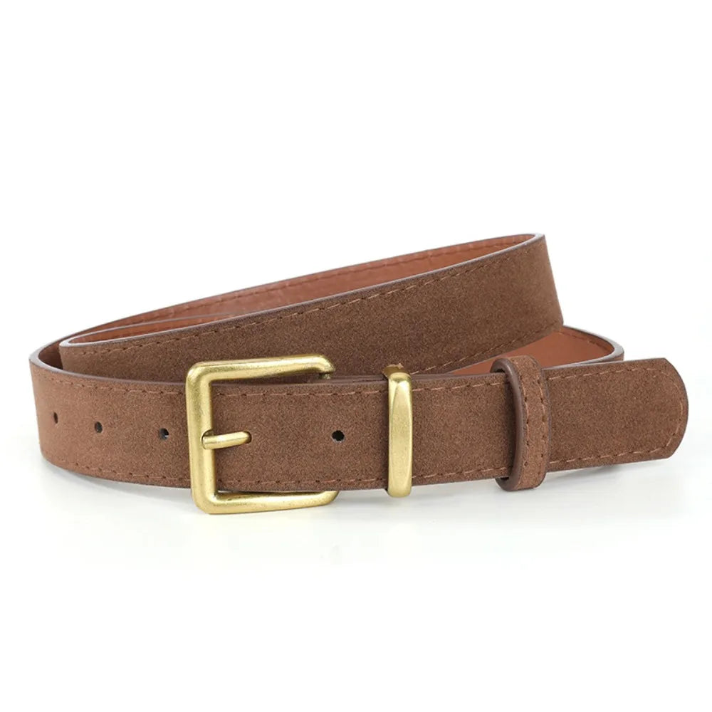 Women's Retro Pin Buckle PU Leather Belt – Casual & Business
