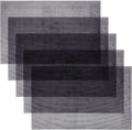 5-Pack Black Plastic Mesh Canvas Sheets for Yarn & Crochet