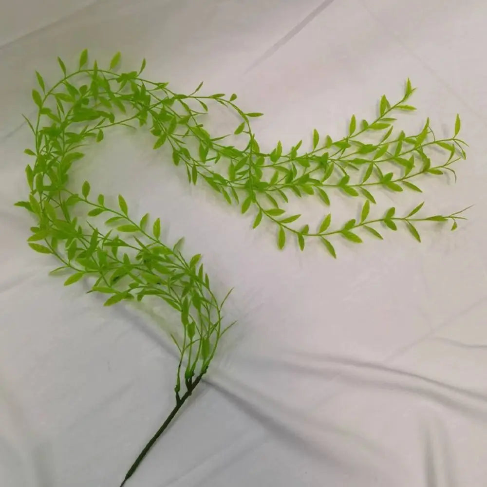 Artificial Rattan Hanging Vine – Green Leaf Wall Decor