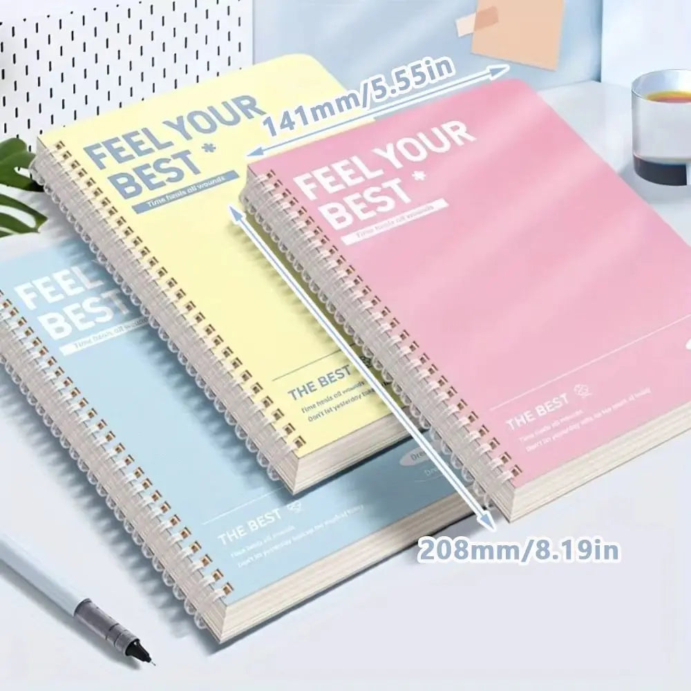 A5 Spiral Notebook 60 Sheets – Lined Diary Journal, 6 Colors