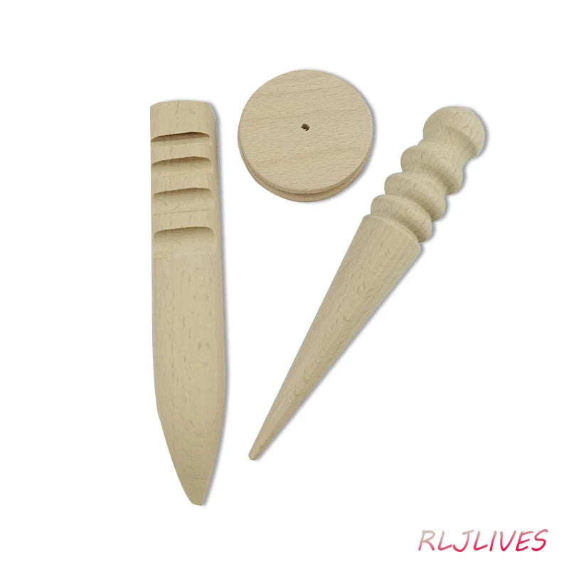 Wood Leather Edge Burnishing Rod & Slicker Polishing Tool