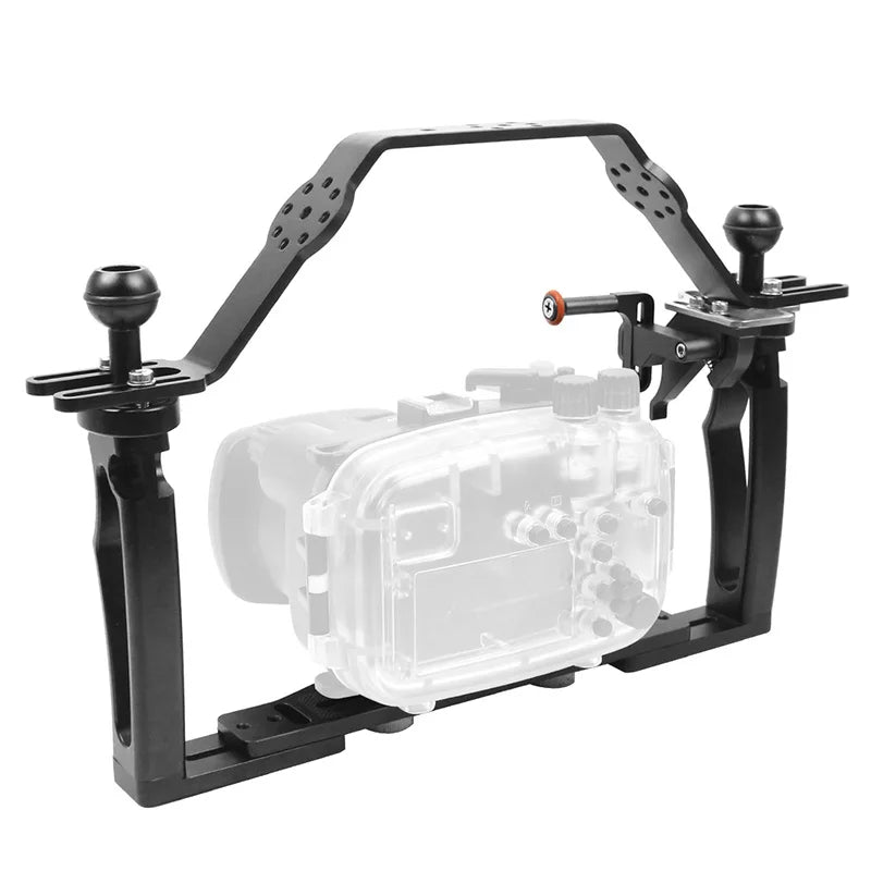 Diving Camera Tray Handle Grip Lift Up Mount | Dual Handheld