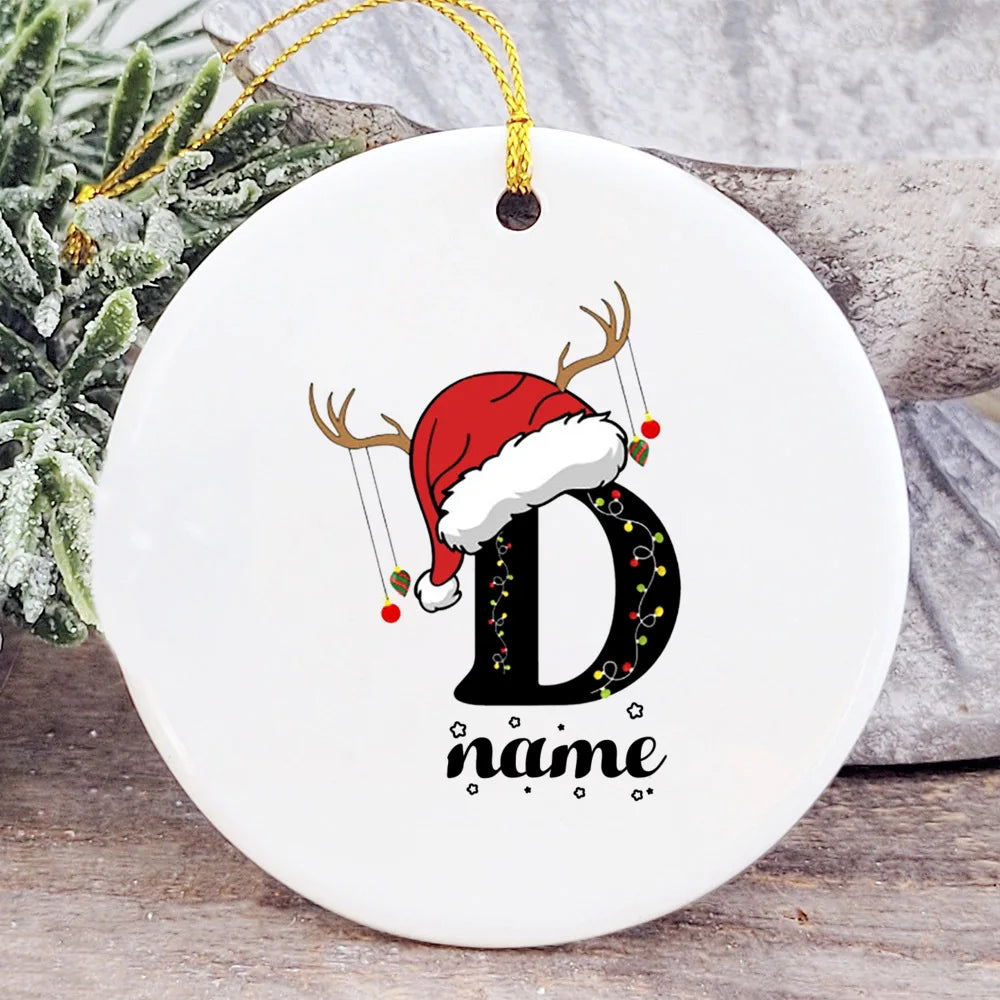 Personalized Baby's First Christmas Ceramic Bauble Ornament