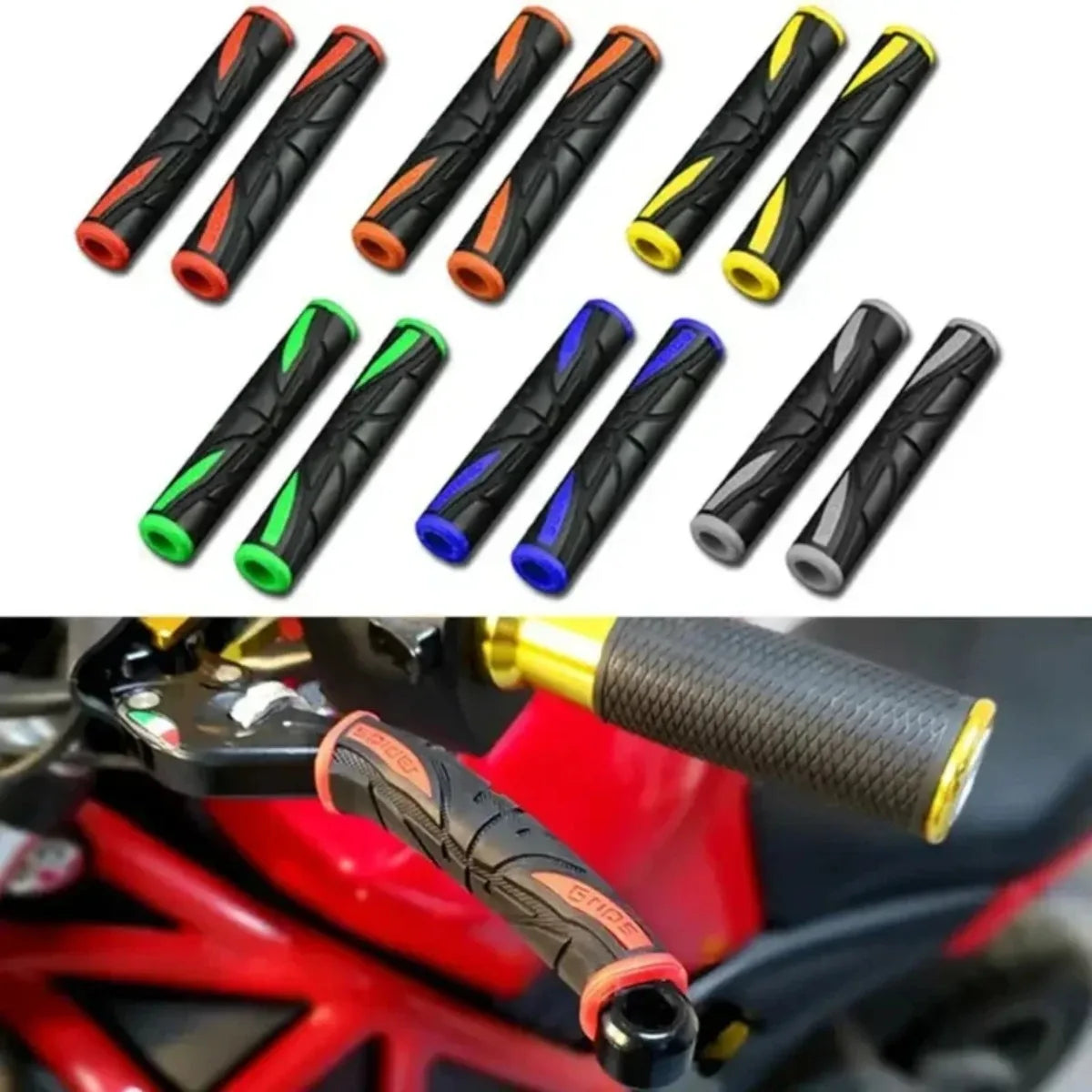 2-Pack Anti-Slip Motorcycle Brake Handle Silicone Covers