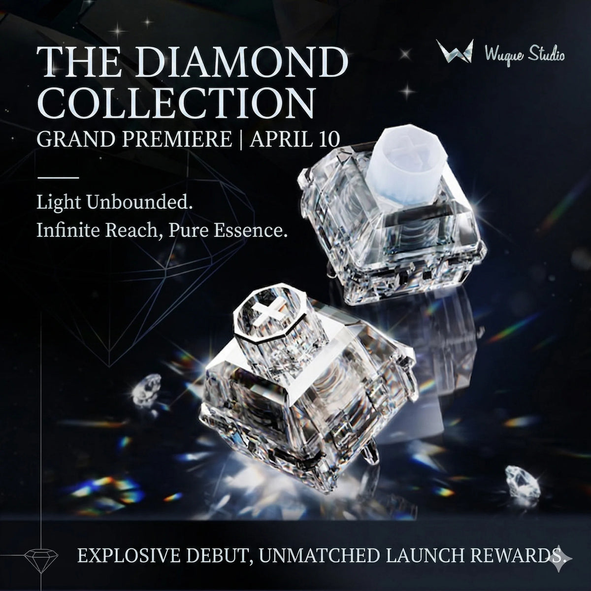Wuque Studio Babao Diamond Hall Effect Linear Switch 35gf