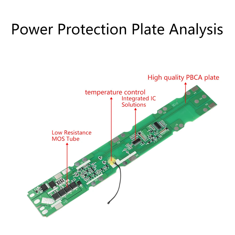 10S 36V 15A Li-ion Battery Protection Board with NTC