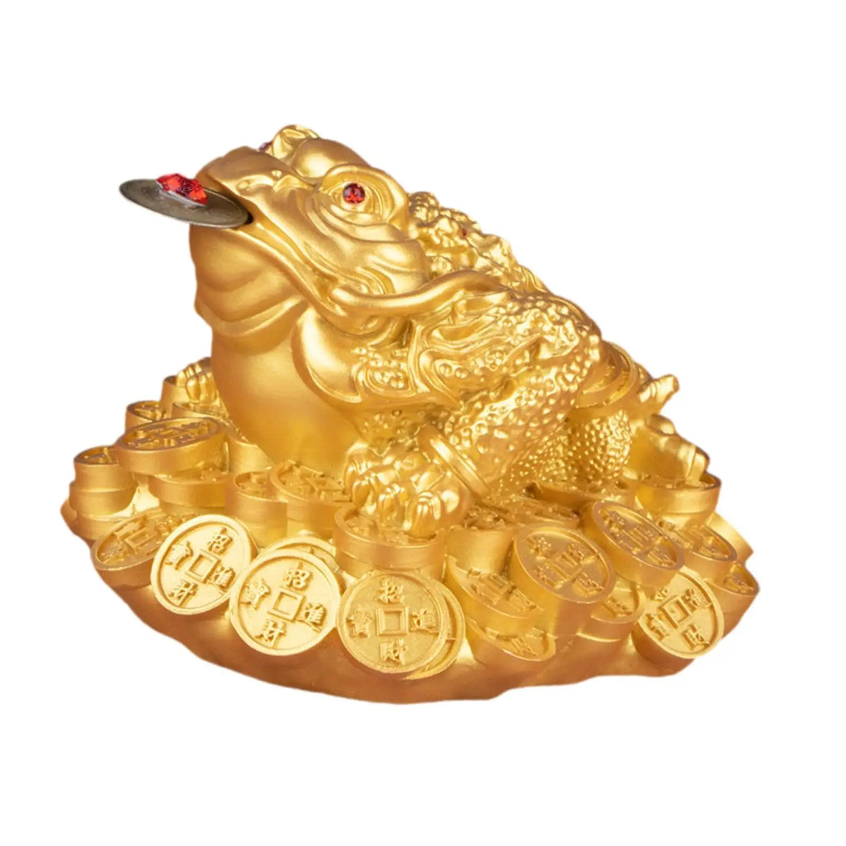 Three-Legged Frog Feng Shui Statue | Resin Lucky Wealth Figurine