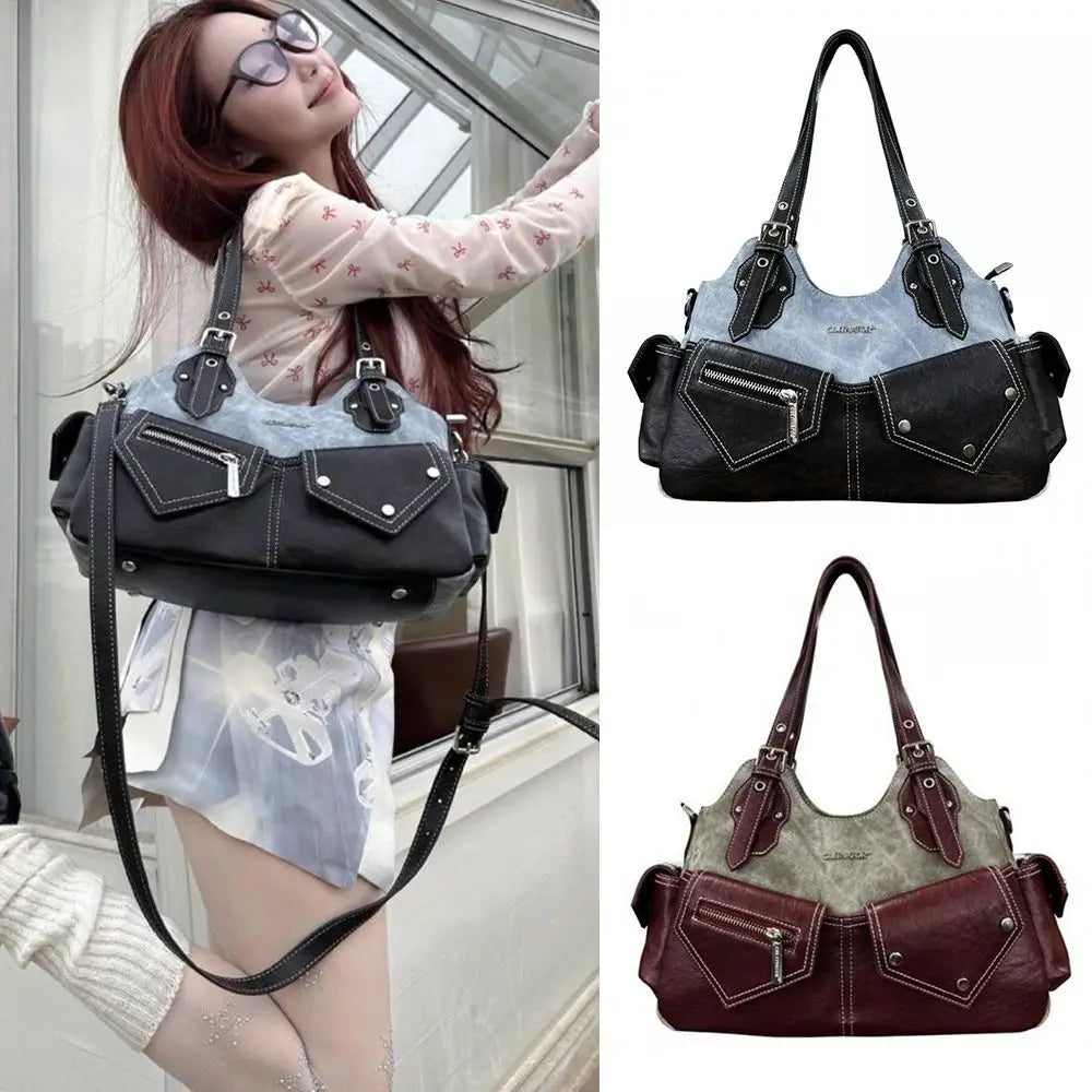 Women's PU Leather Shoulder Bag – Large Capacity Backpack
