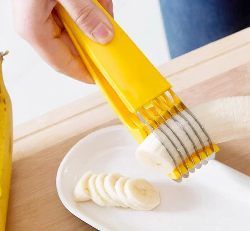 Banana & Vegetable Slicer | Stainless Steel Fruit Cutter Tool