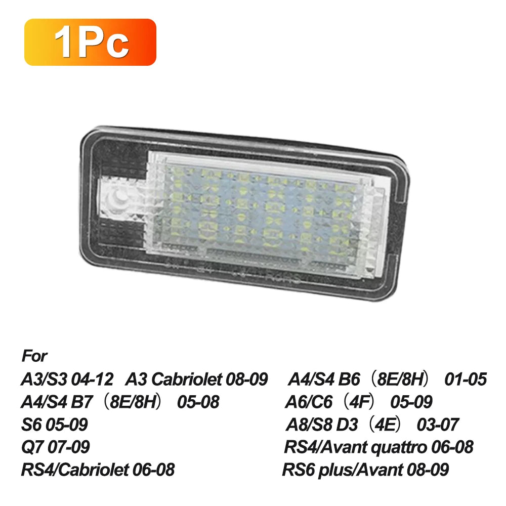 2-Pack Canbus LED License Plate Light for VW Golf Jetta Passat