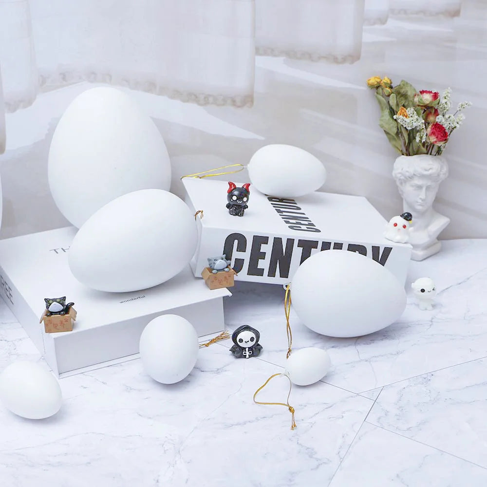 White Foam Easter Eggs DIY Craft Decoration 3–8cm | 1pc