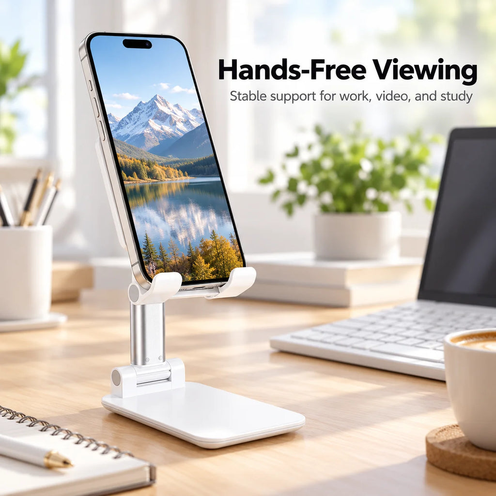 Adjustable Foldable Phone Stand | 120° Rotating Desktop Holder