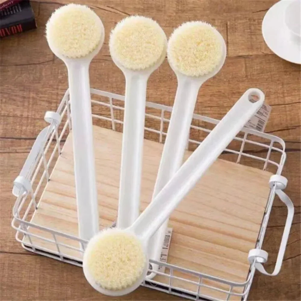 Long Handle Bath Brush – Soft Bristle Body Scrubber
