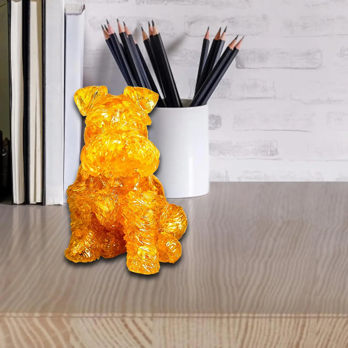Miniature Schnauzer Dog Figurine | Resin Sculpture Home Décor